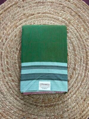Green Color Plain Ilkal Saree with Plain Border