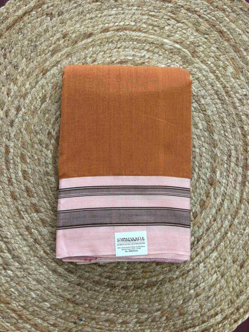 Fenugreek Color Plain Ilkal Saree with Plain Border