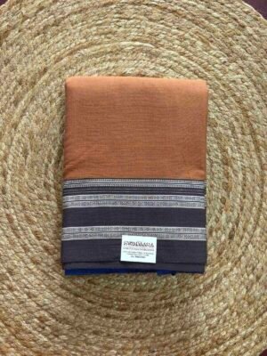 Adike Chogaru Color Plain Ilkal Saree with Black Color Gayatri Border